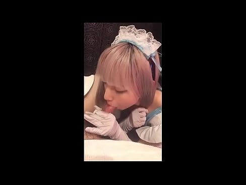 ❤️ 日本偶像[mayuka]，法国女仆装，第一部分，口交和用乳液打飞机 ️ Porno fb ❌️
